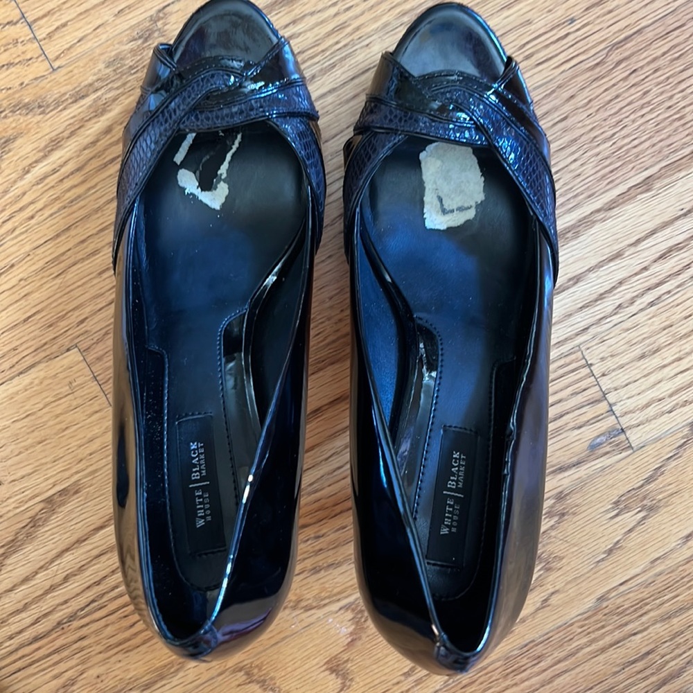 Black patten 3 inch heels